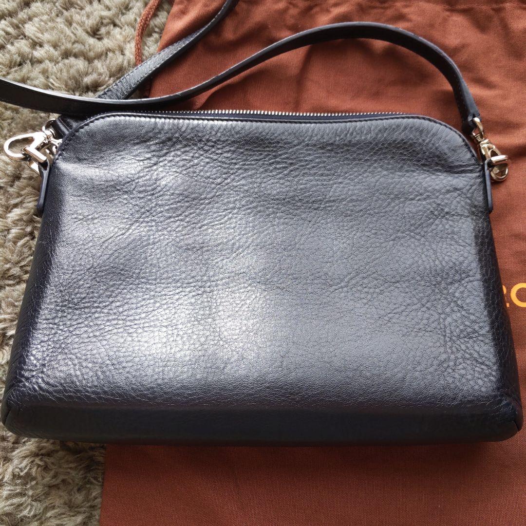 HIROFU 別売りストラップ付 ショルダーバッグ 濃紺 ネイビー ヒロフ