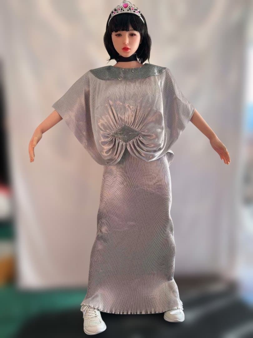 ダイアナ妃 シルバーロングドレス 英国王室御用達 GNYUKI TORIMARU