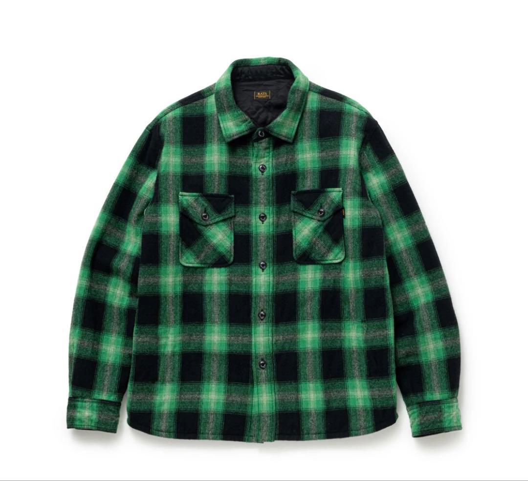 RATS 新作シャツジャケット　キムタクWOOL CHECK SHIRT JKT