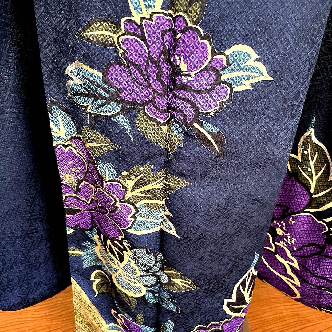 振袖フルセット　高身長　紋意匠に絞り　手描き友禅　成人式振袖　振袖