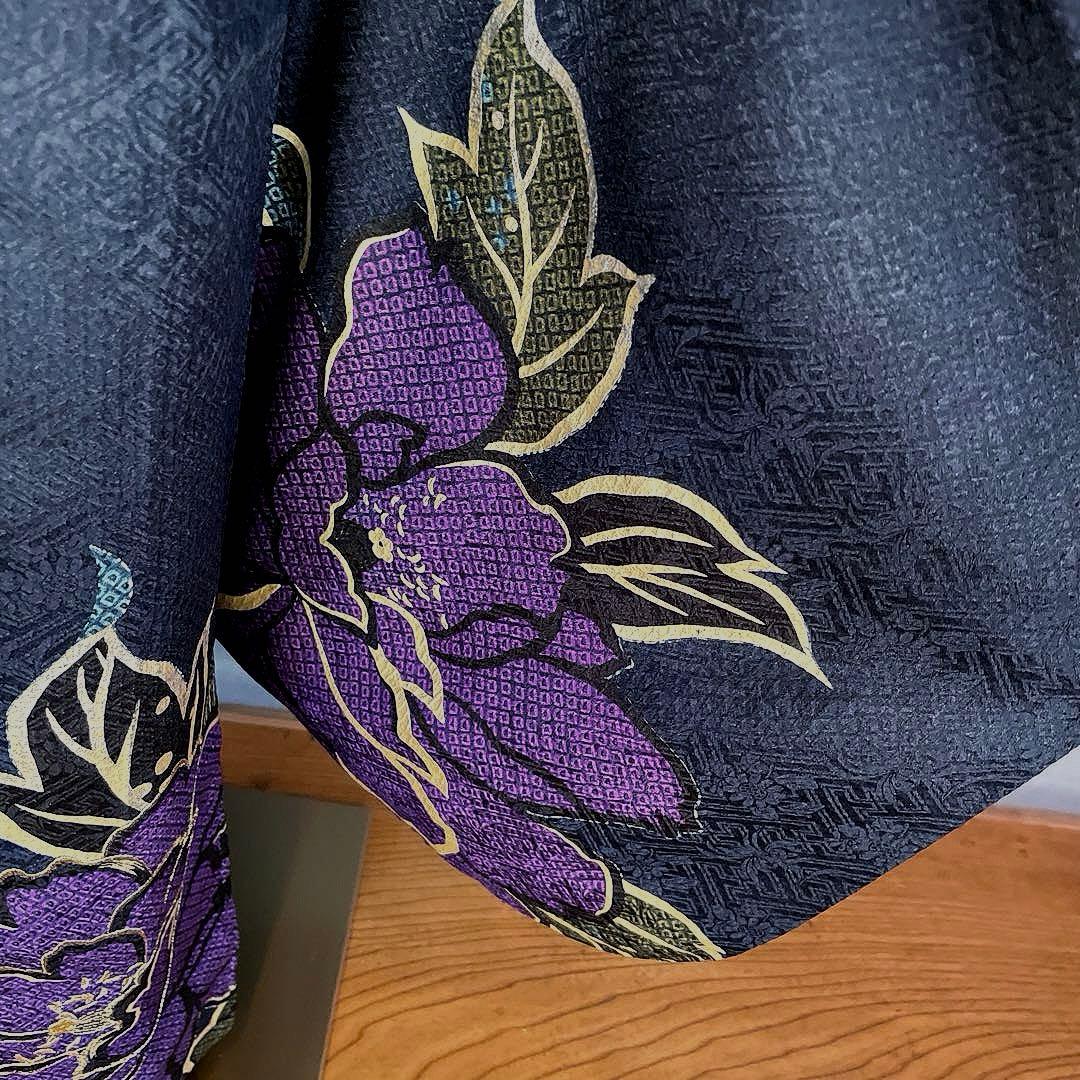 振袖フルセット　高身長　紋意匠に絞り　手描き友禅　成人式振袖　振袖