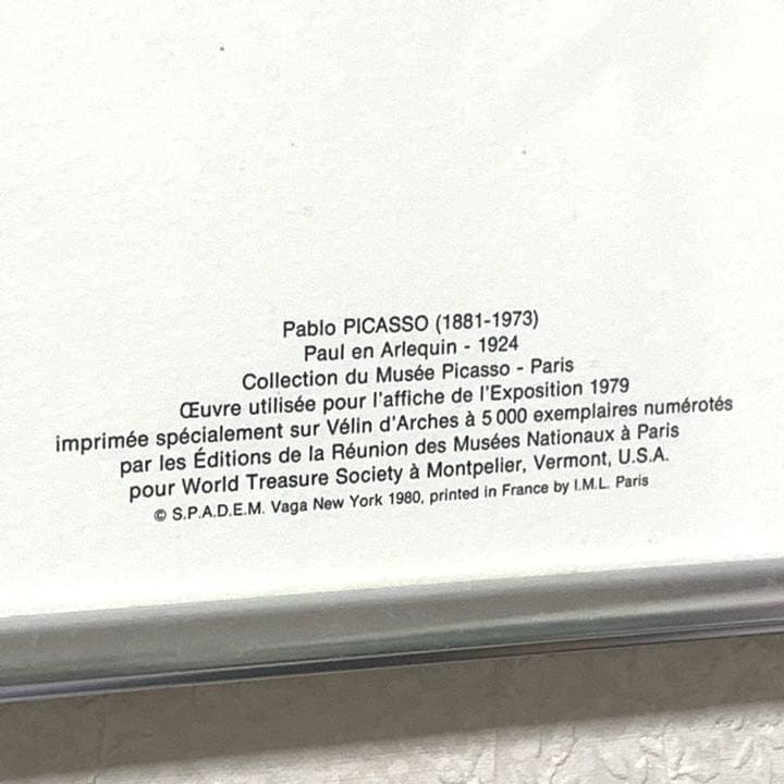ピカソ複製画証明書付き★世界限定5,000部 道化師に扮したポール(1925年)