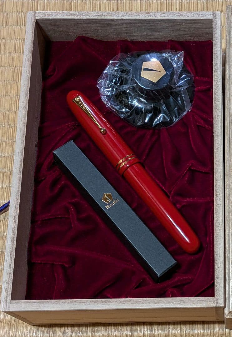 廃盤Namiki万年筆 URUSHIコレクション 朱リング50号 小太刀(太字)