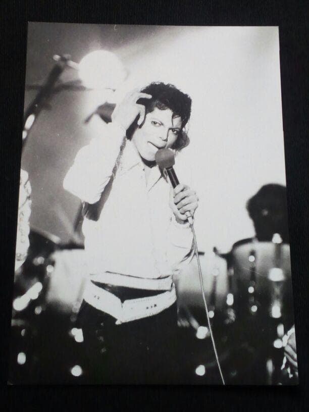 マイケル・ジャクソン(MJ)のビクトリーツアーからのオリジナル限定白黒写真