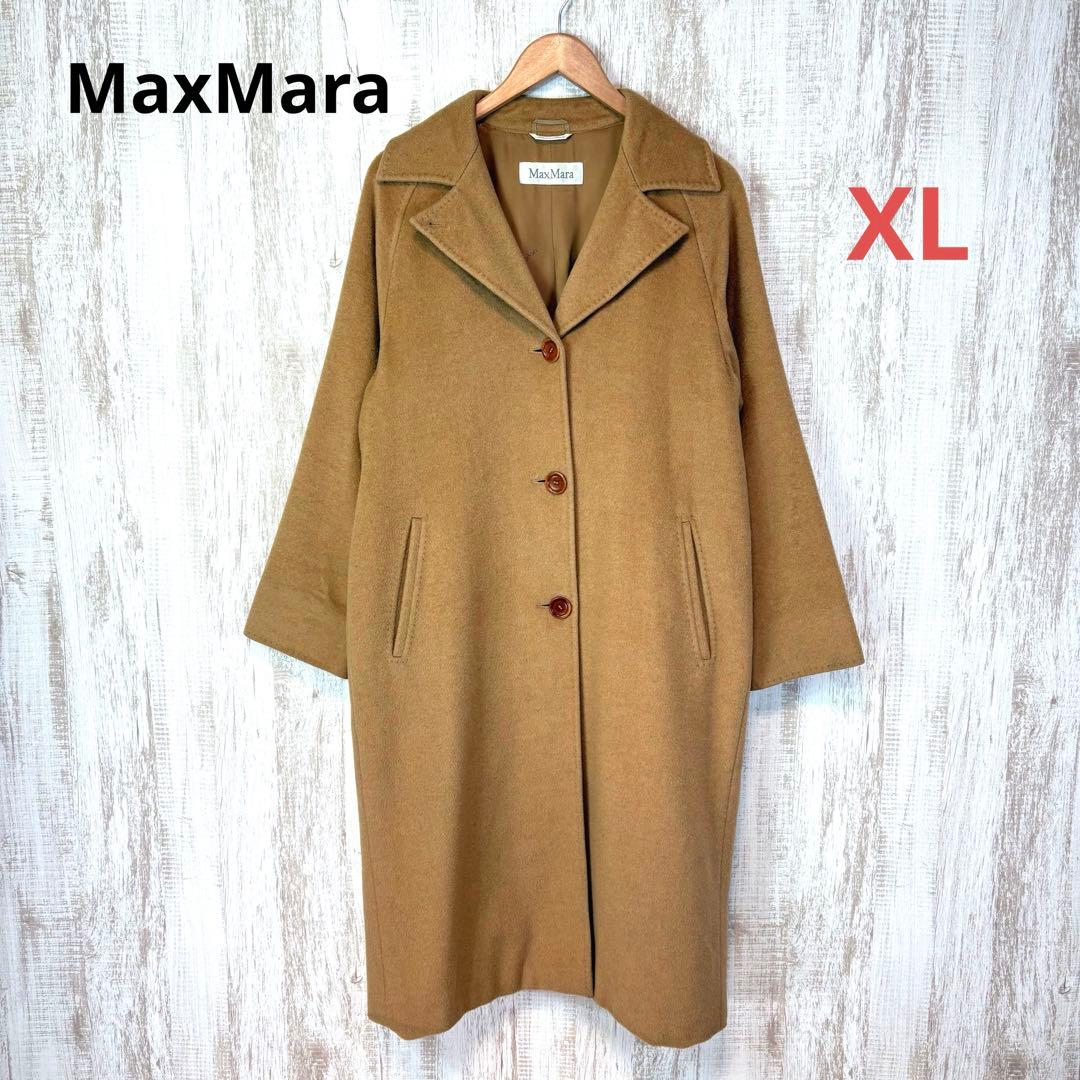 MaxMara マックスマーラ 白タグ キャメルヘアー ロング チェスターコート