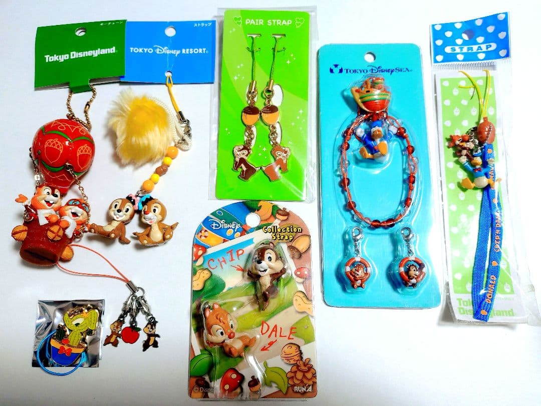 Disney ディズニー ストラップ チップとデール ドナルド シー ランド