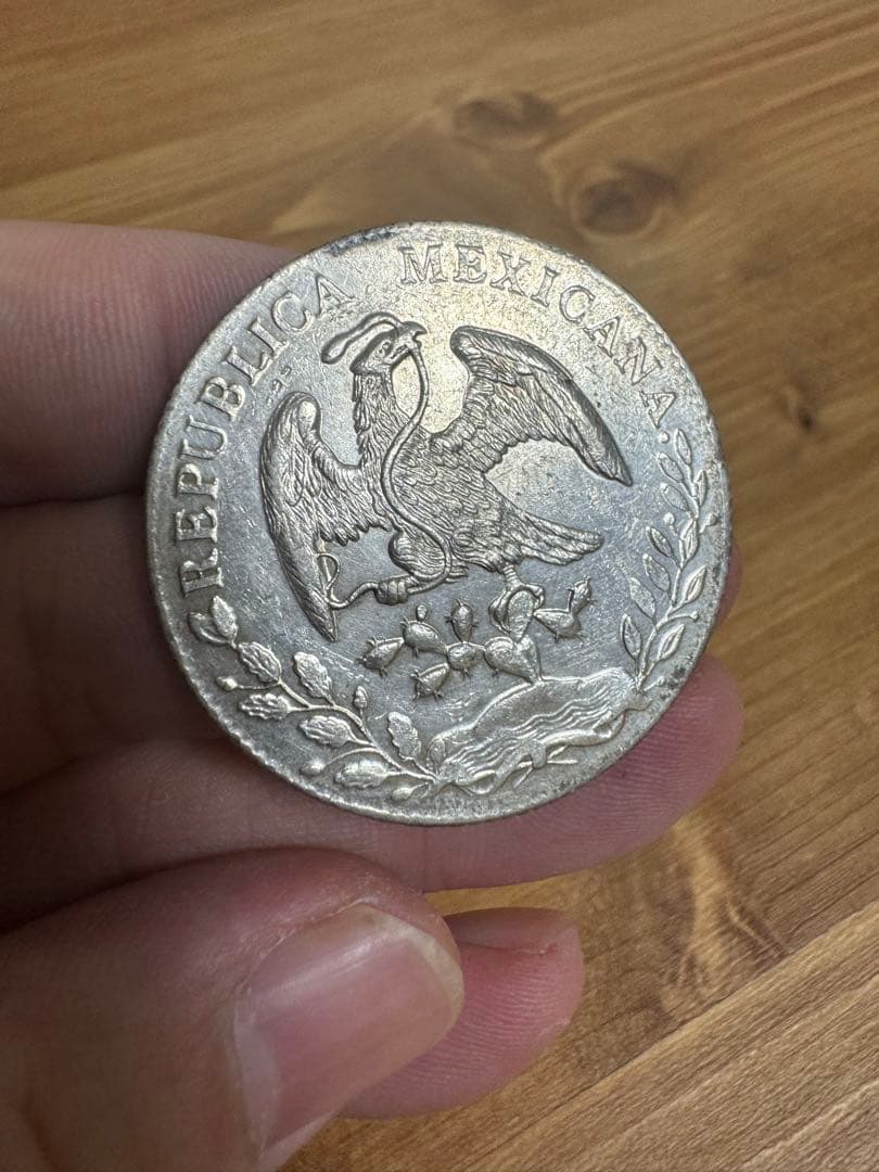 ★本物保証★ 莊印なし‼️ 特年! メキシコ 8レアル銀貨1891年号