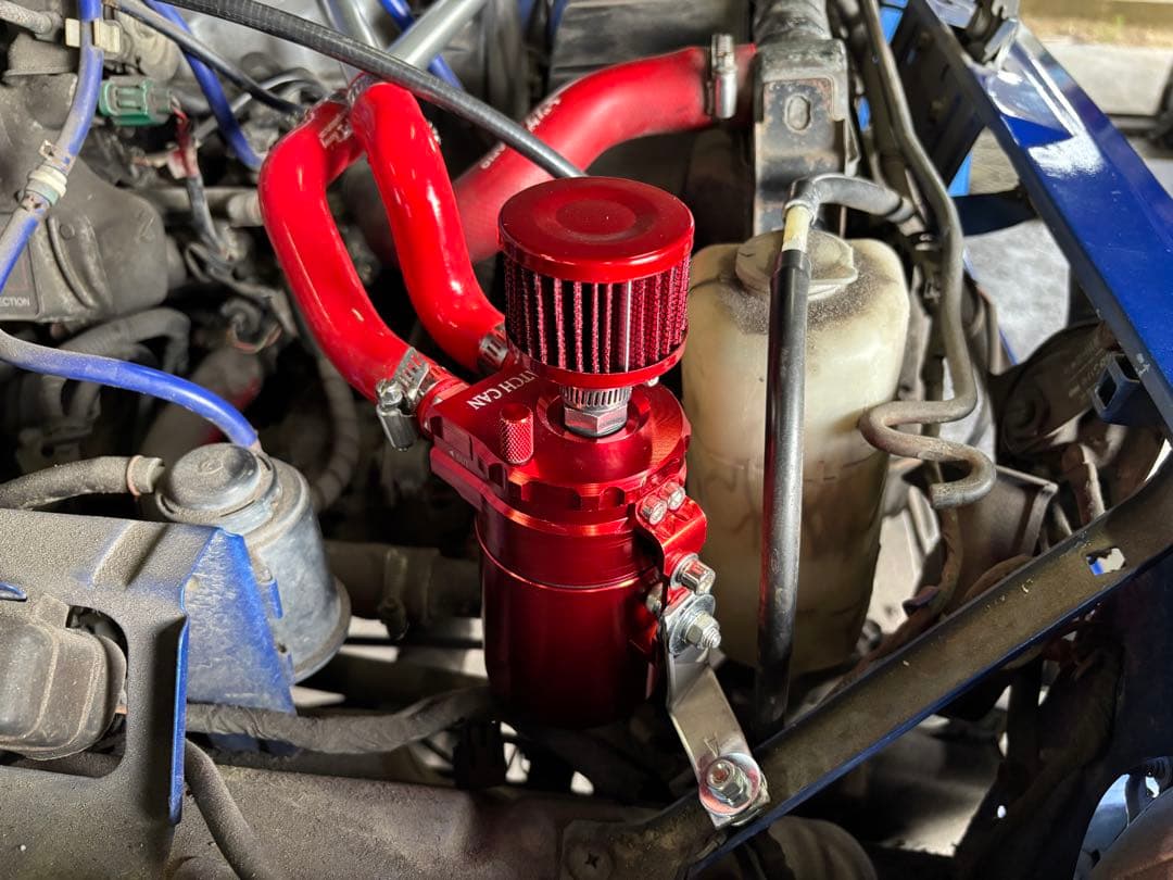 【しん/オーダー】ポン付！ジムニーJA11オイルキャッチタンク超希少レッド！