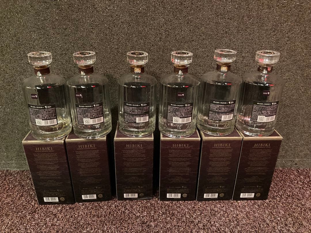 Hibiki 21年 ウイスキー 空瓶＆箱　6本セット