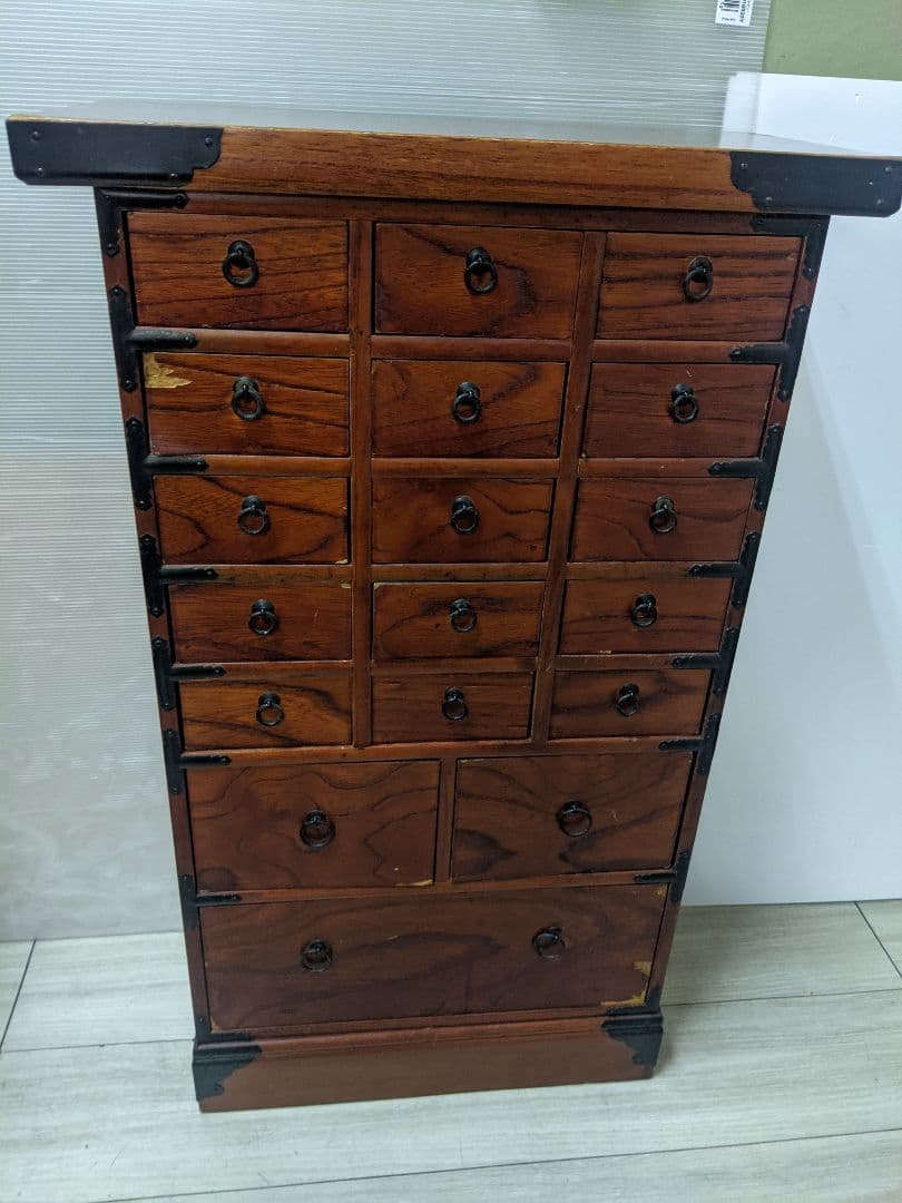 薬箪笥 整理棚 収納 箱 漢方 ヤクジャン 引出し チェスト アンティーク