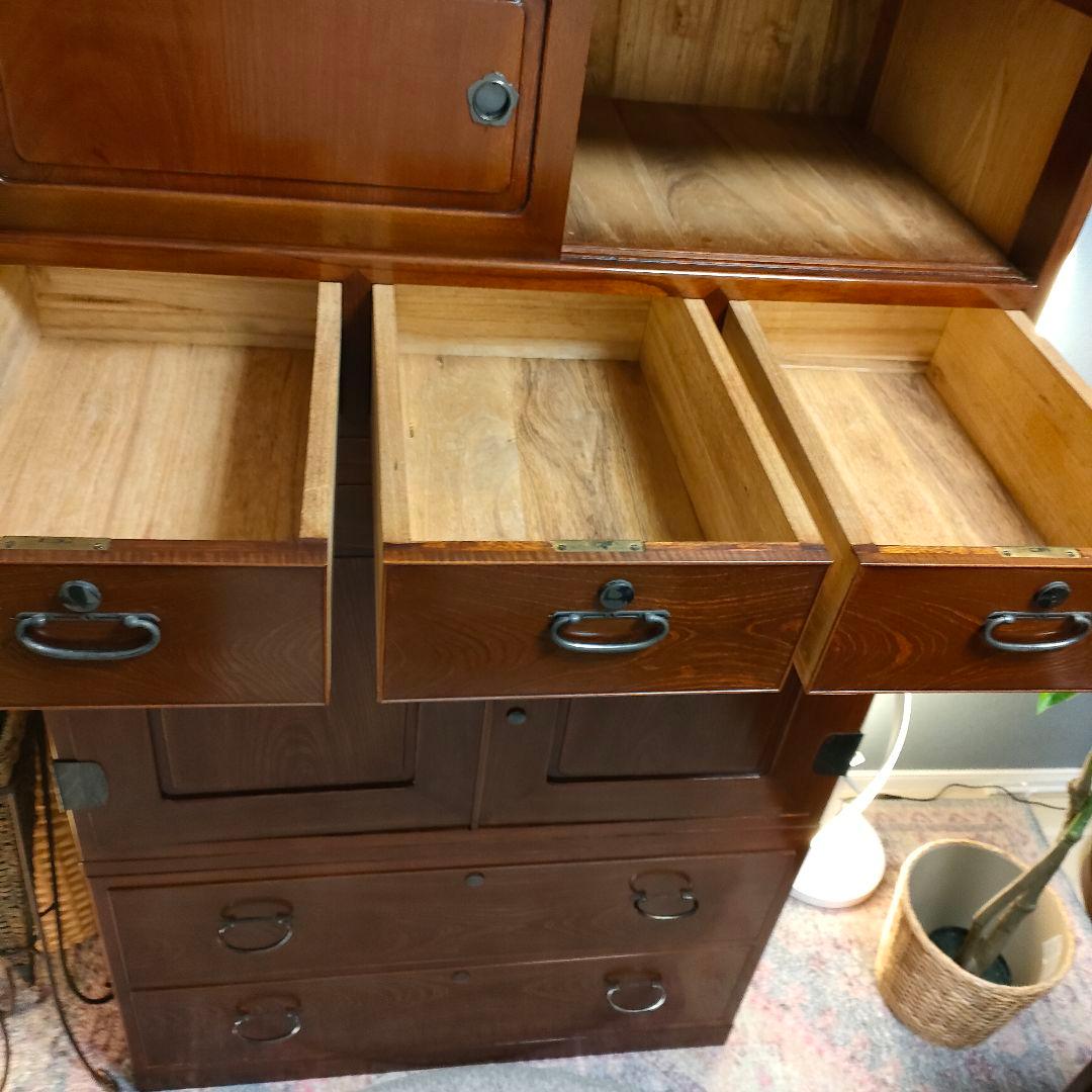 昭和レトロ ヴィンテージ和箪笥 時代家具 鍵2本付き