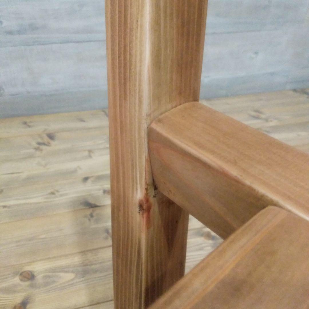 ハンドメイド　木製ベンチ　幅100㎝　座面高さ45㎝　ラスティックパイン　椅子