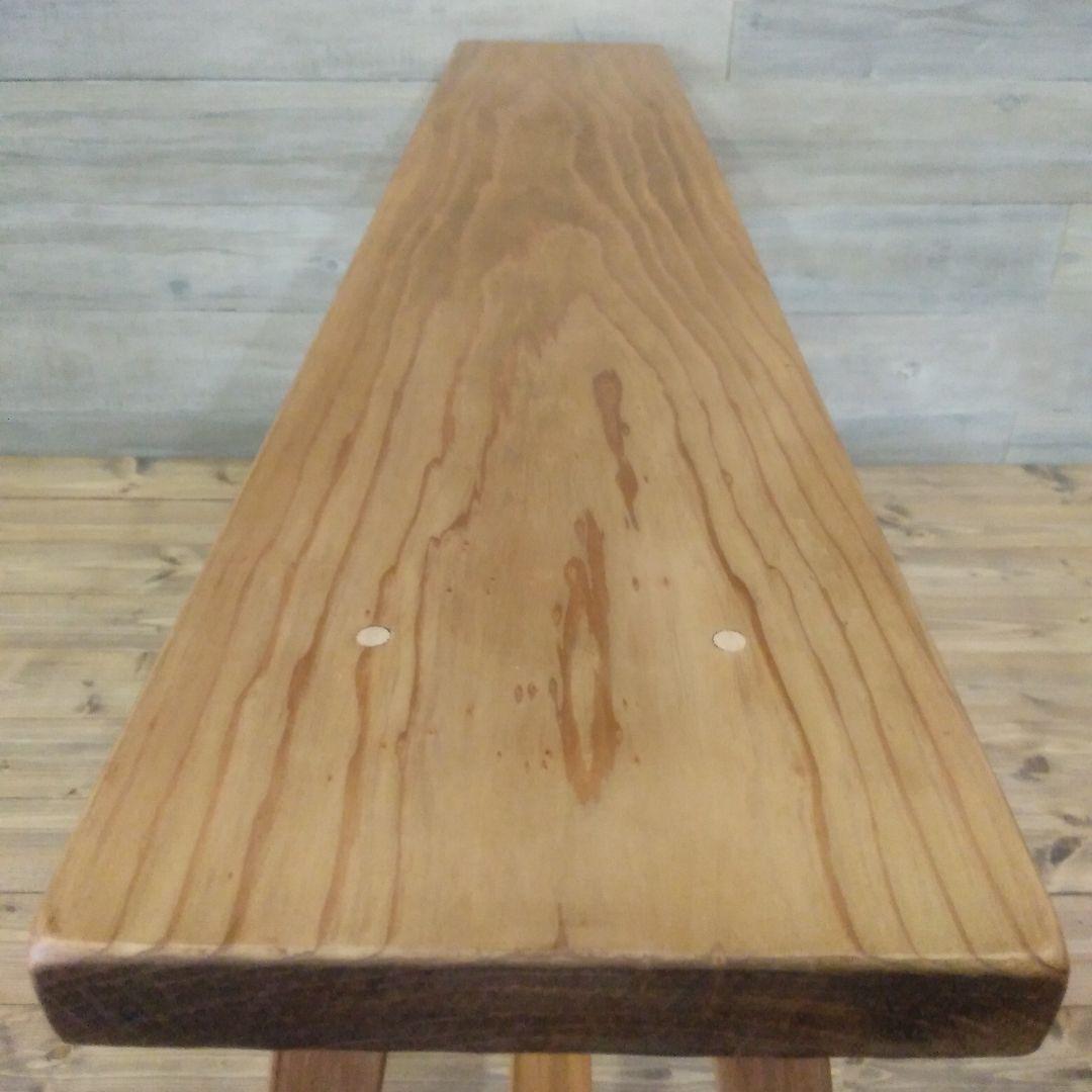 ハンドメイド　木製ベンチ　幅100㎝　座面高さ45㎝　ラスティックパイン　椅子