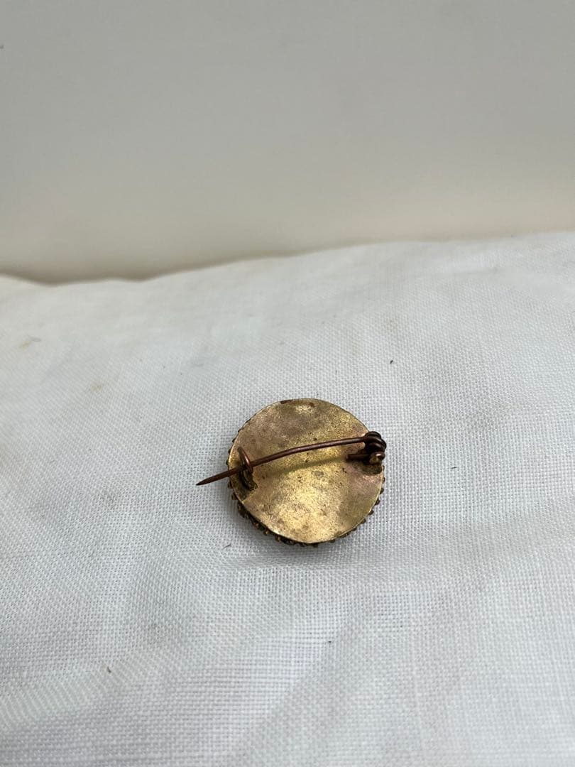 マイクロモザイク ブローチ イギリスアンティーク 英国