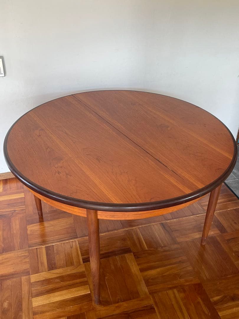 イギリス ヴィンテージ G PLAN ラウンド エクステンション テーブル