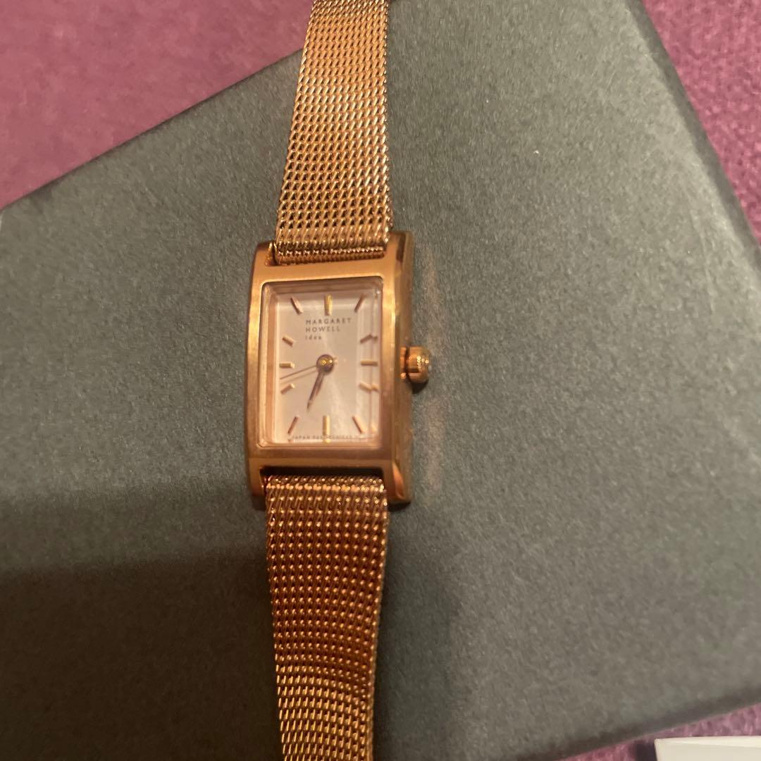 マーガレットハウエルアイデア　腕時計　ピンクゴールド