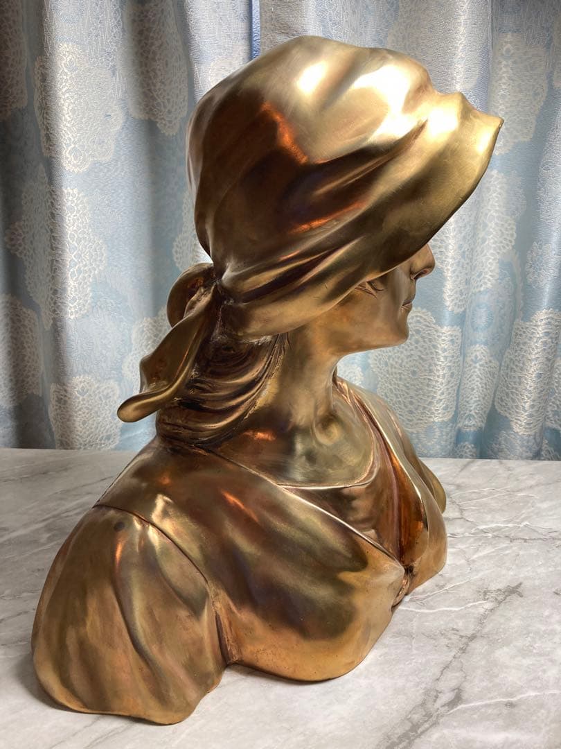 A.GORI　 真鍮製　女性胸像