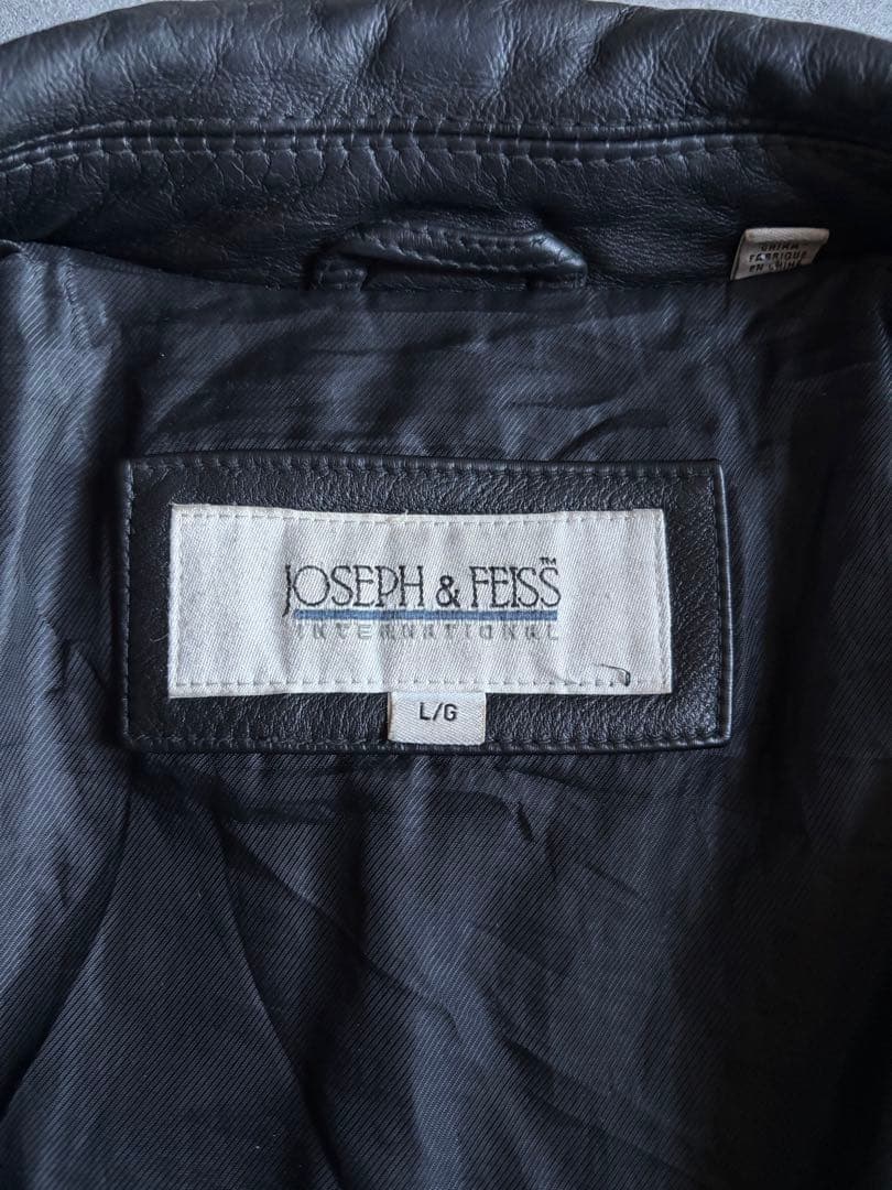 菖己様 JOSEPH&FEISS レザージャケット ブラック L 本革 美品