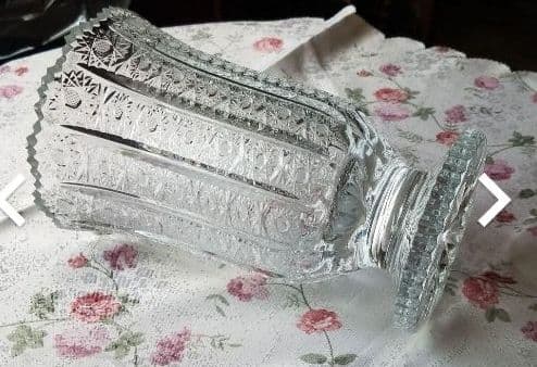 ブランドVITRONハンドカットのクリスタルフラワーガラスフラワーベース