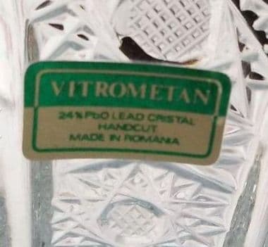 ブランドVITRONハンドカットのクリスタルフラワーガラスフラワーベース