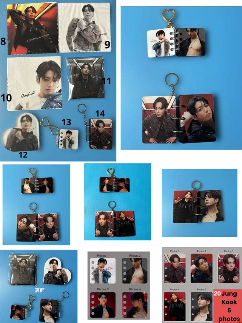 BTS Jungkook ブックマーク・カード・ロングステッカー・ましかくフォト