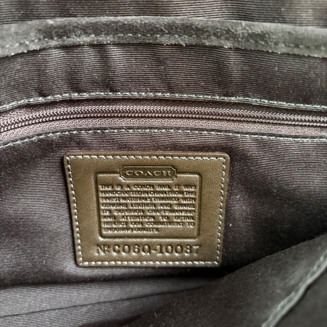 バッグ Coach Soho Suede Patchwork Python Bag