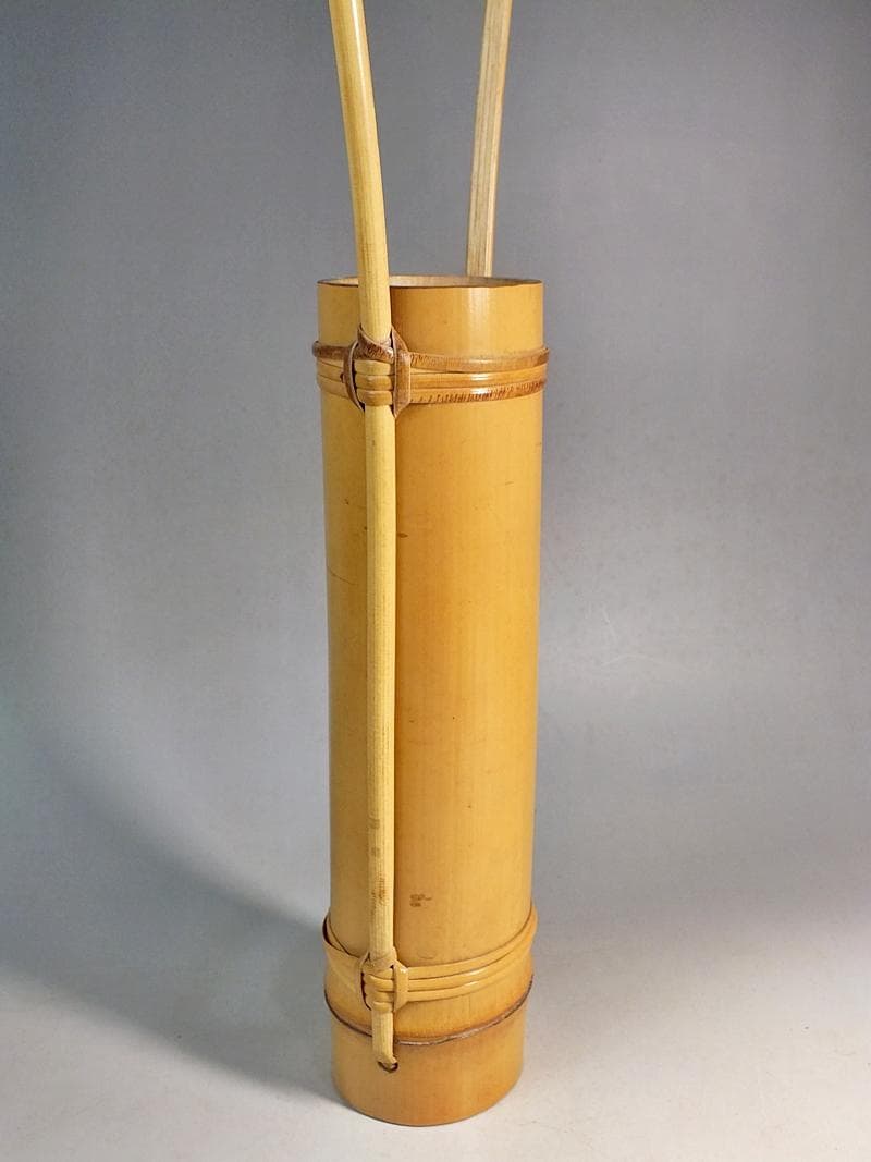 ☆ 三世 早川 尚古斎 嘉代似花筒 共箱 大きな作 高さ54cm!! ☆6B4