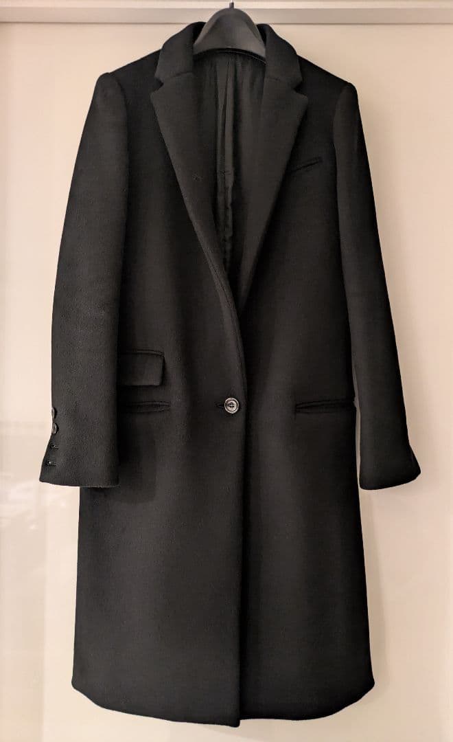 お値下げ 新品 未使用 LE CIEL BLUE ウール チェスターコート 黒