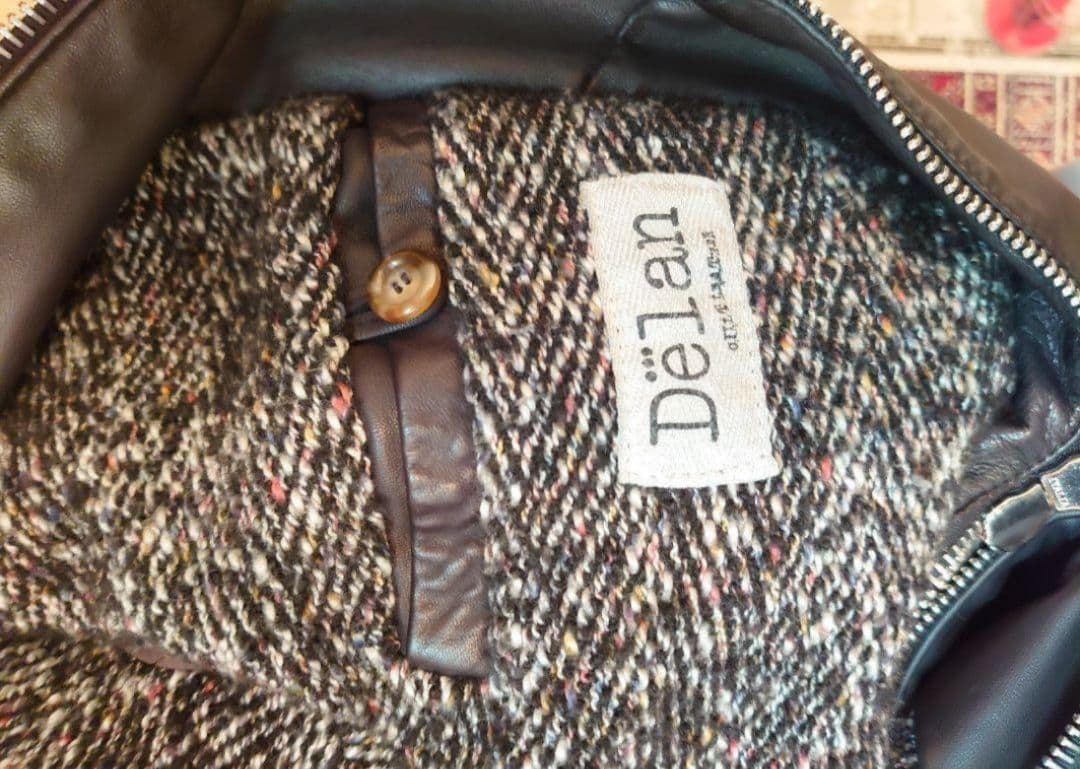 N*n様 秋冬 デラン Delan 国内正規品ウォッシュドラムレザーライダースジ