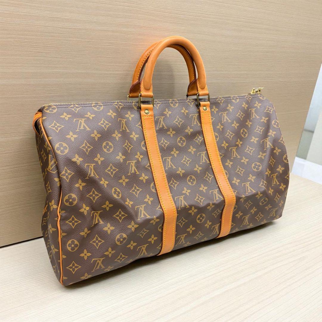 ルイヴィトン　モノグラム　キーポル50　ボストンバッグ　ブラウン　旅行