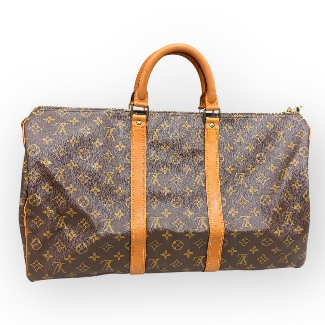 ルイヴィトン　モノグラム　キーポル50　ボストンバッグ　ブラウン　旅行