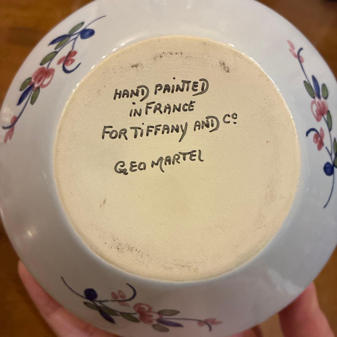 フランス製 ハンドペイント 小物入れ Tiffany & Co向け