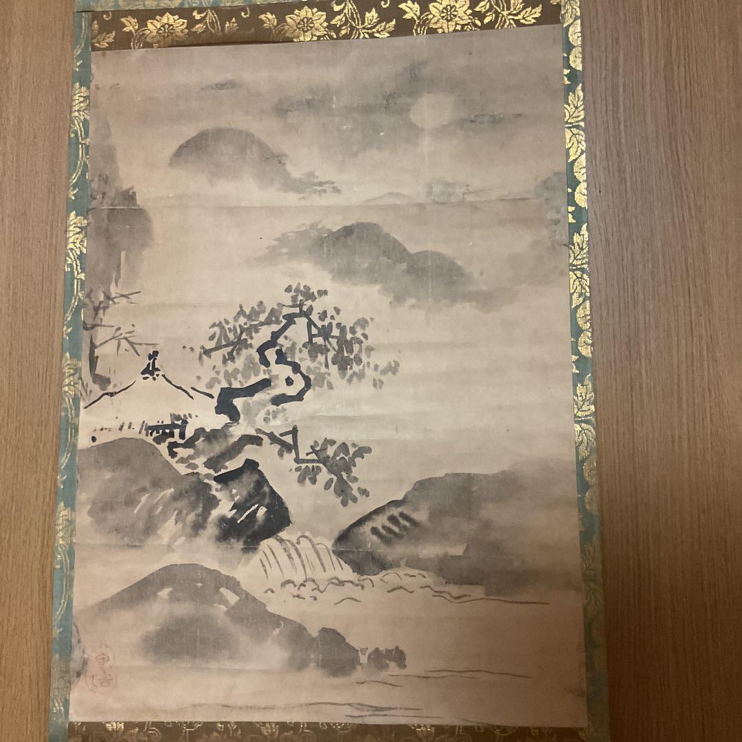 狩野探幽【 守信 】 紙本水墨画山水風景画 鍛冶橋狩野派の祖
