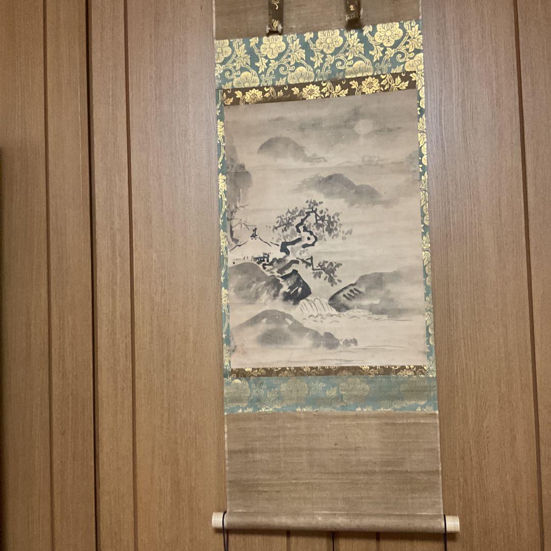 狩野探幽【 守信 】 紙本水墨画山水風景画 鍛冶橋狩野派の祖