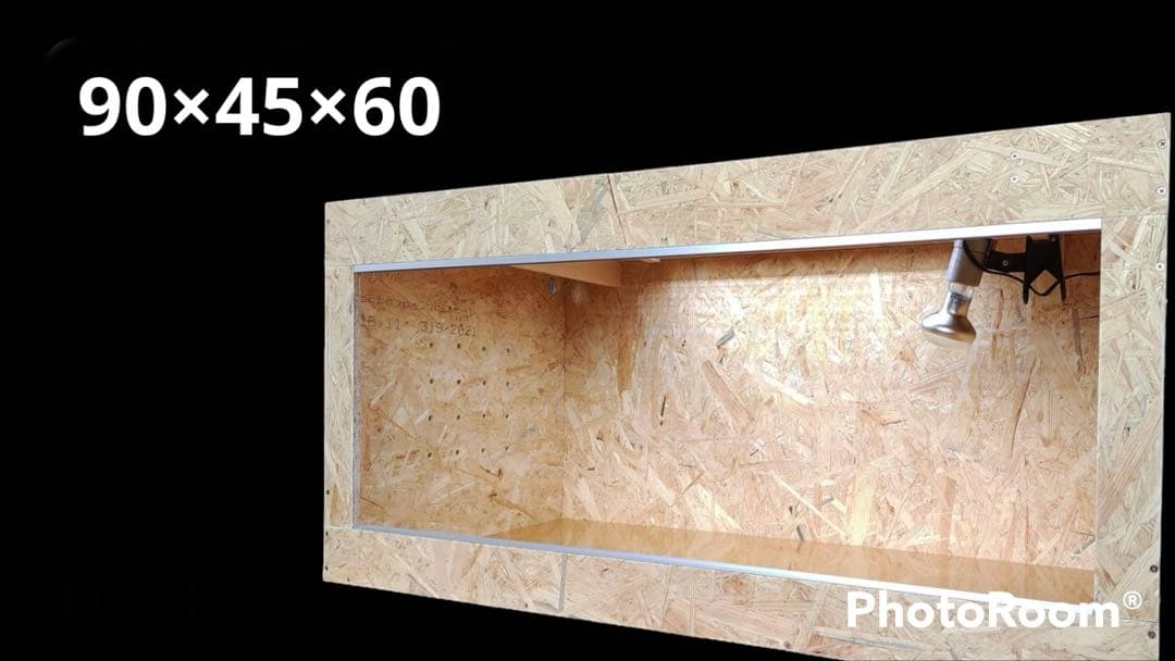 爬虫類ケージ 90×45×60㎝ 前面配線穴+