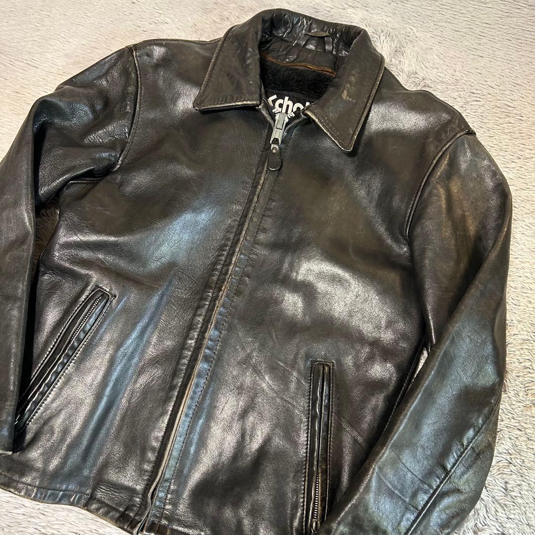 Schott ショットレザージャケット ライナー付き　シングルライダース　36㌅