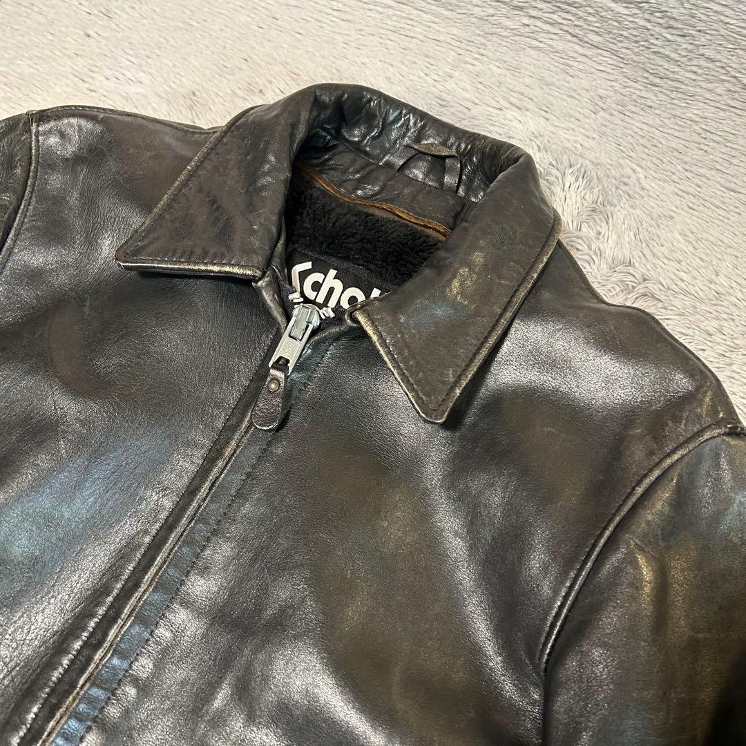 Schott ショットレザージャケット ライナー付き　シングルライダース　36㌅