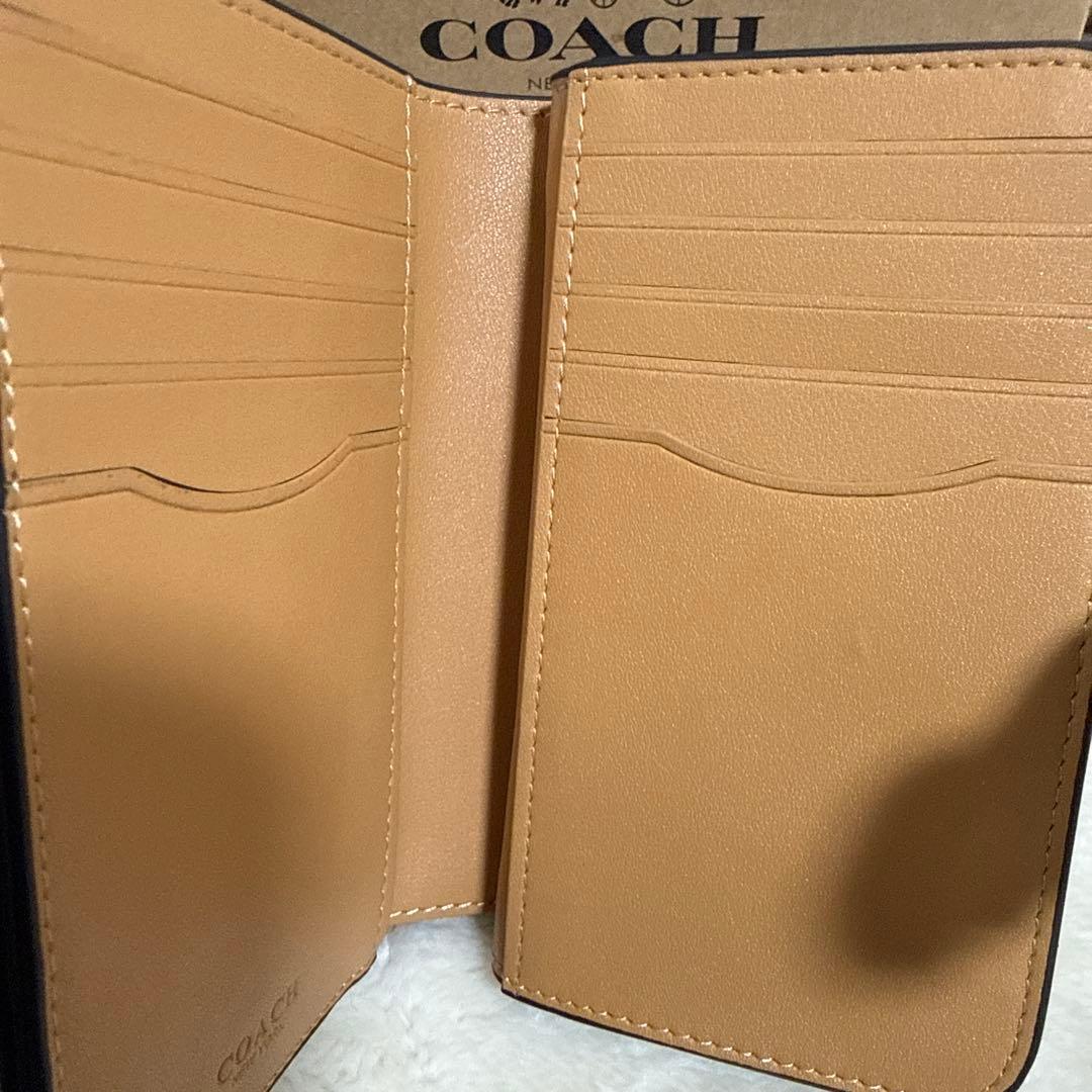 COACH ブラックレザー 二つ折り財布