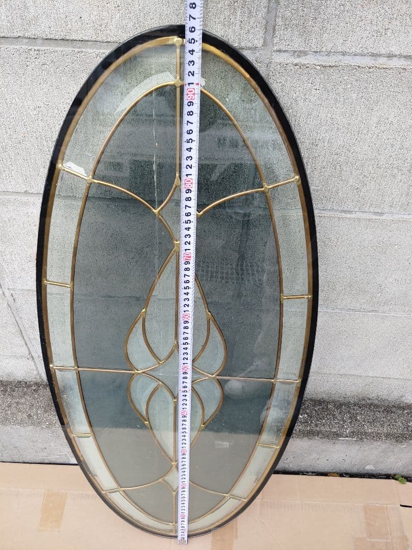 アンティーク　ステンドグラス　ペアガラス仕様　造作　玄関　テーブル　採光　FIX