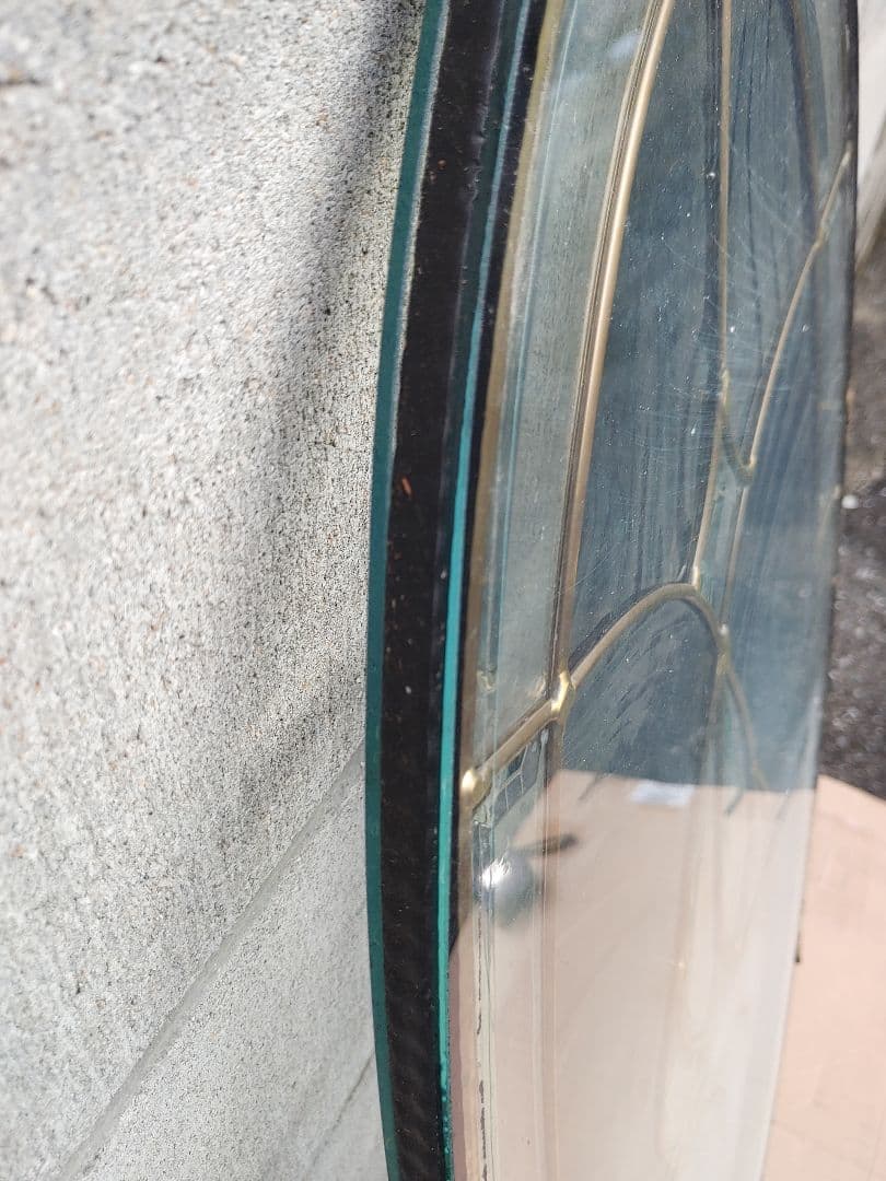 アンティーク　ステンドグラス　ペアガラス仕様　造作　玄関　テーブル　採光　FIX