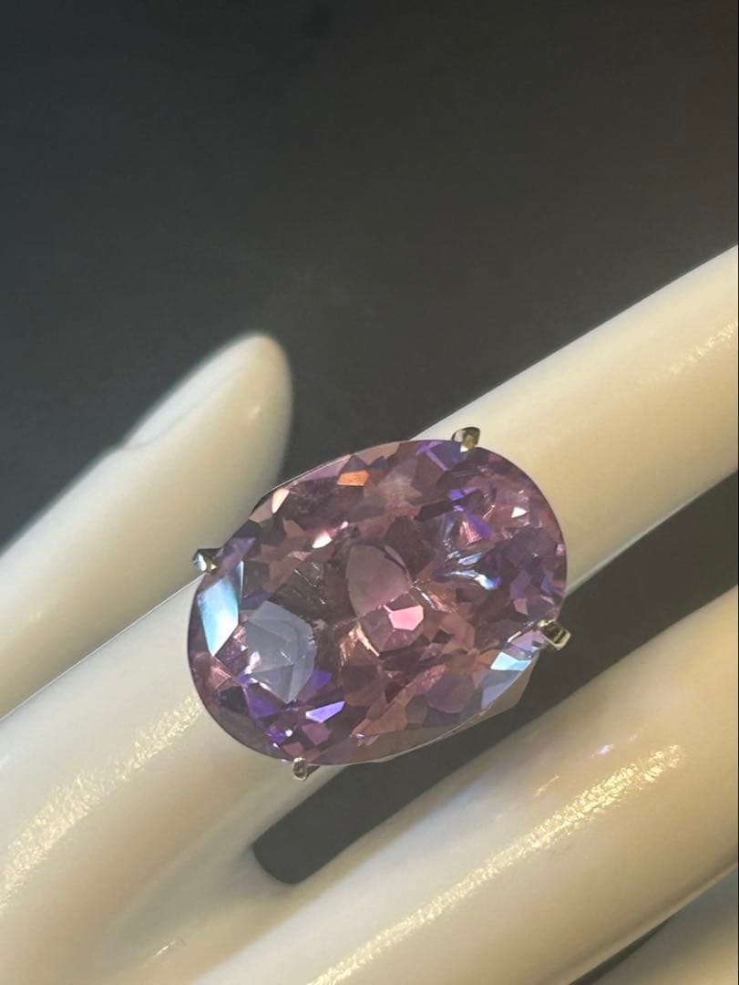 コ*ン様 天然石アメシスト特大リング13号限定サイズ