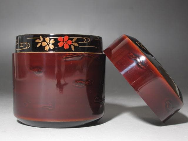 ★　中村宗哲　桜川蒔絵　雪吹　遠州流　12世　小堀宗慶花押がございます★x560