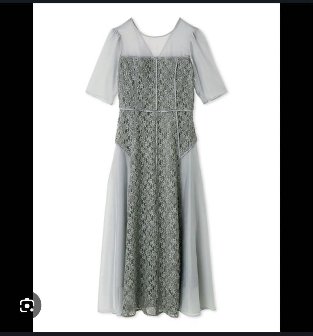 新品タグ付きFRAY I.D モールエンブロイダリーレースドレス結婚式参列ドレス