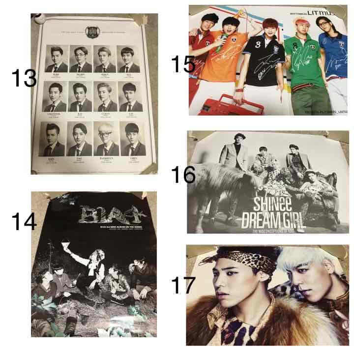 BIGBANG / SHINee / EXO / B1A4 /JYJ ☆ポスター