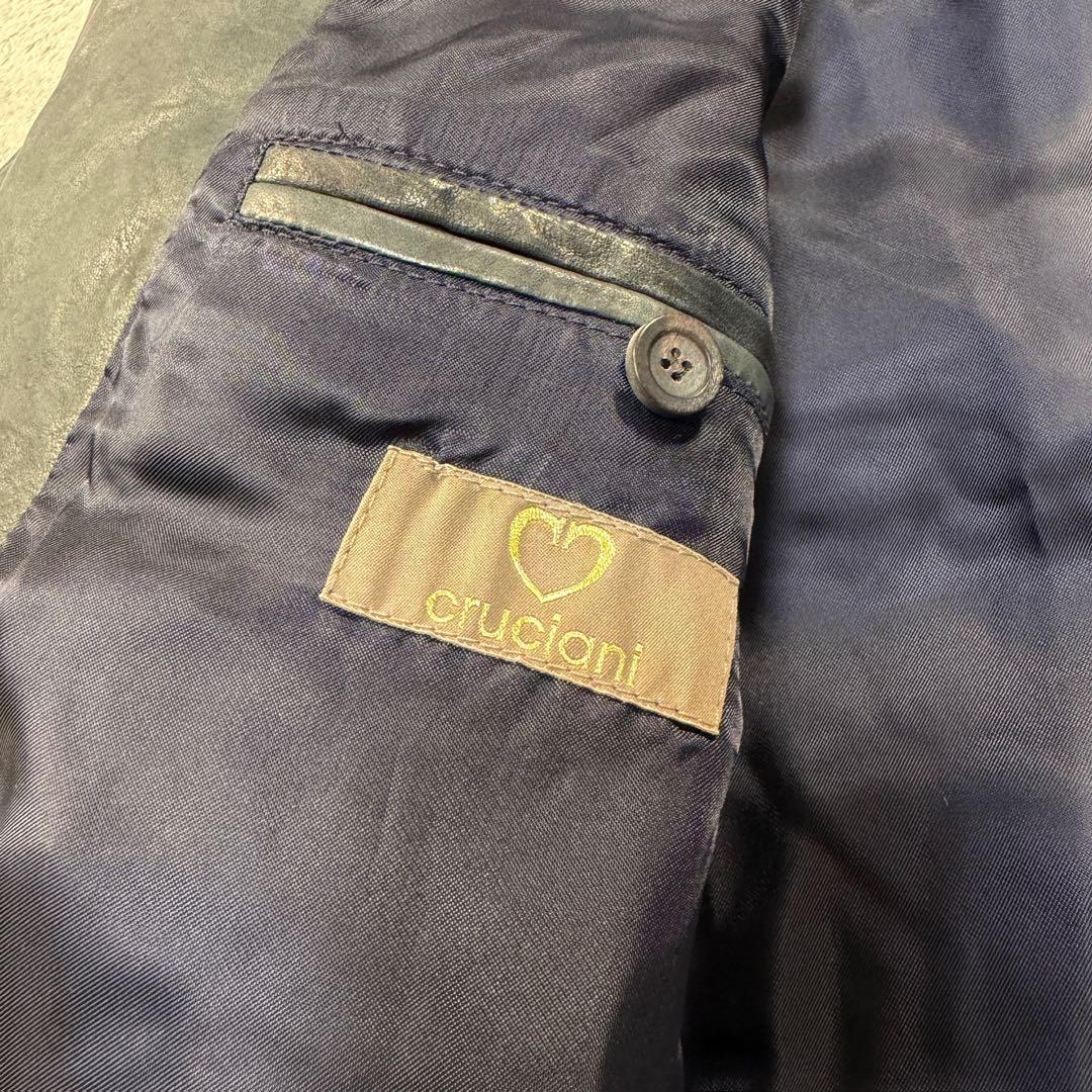 クルチアーニ　レザーブルゾン　アウター　レザー/カシミヤ　ブラック系　52