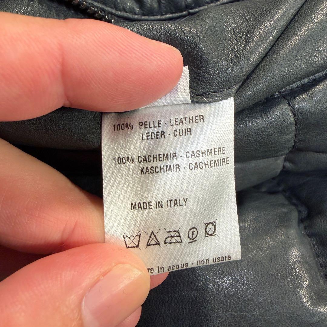 クルチアーニ　レザーブルゾン　アウター　レザー/カシミヤ　ブラック系　52