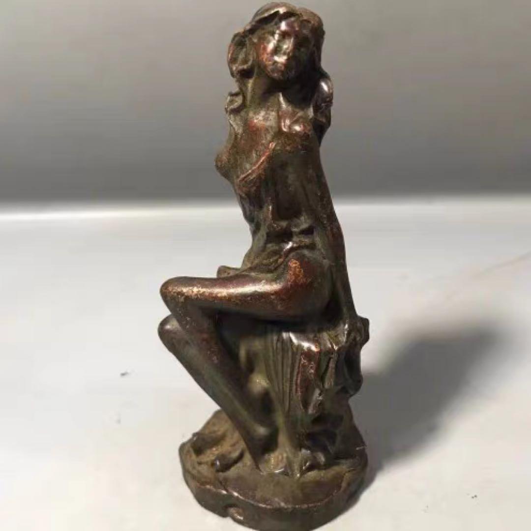 希少　ビンテージ　女神　オブジェ　置物　銅製　希少品　美女　西洋