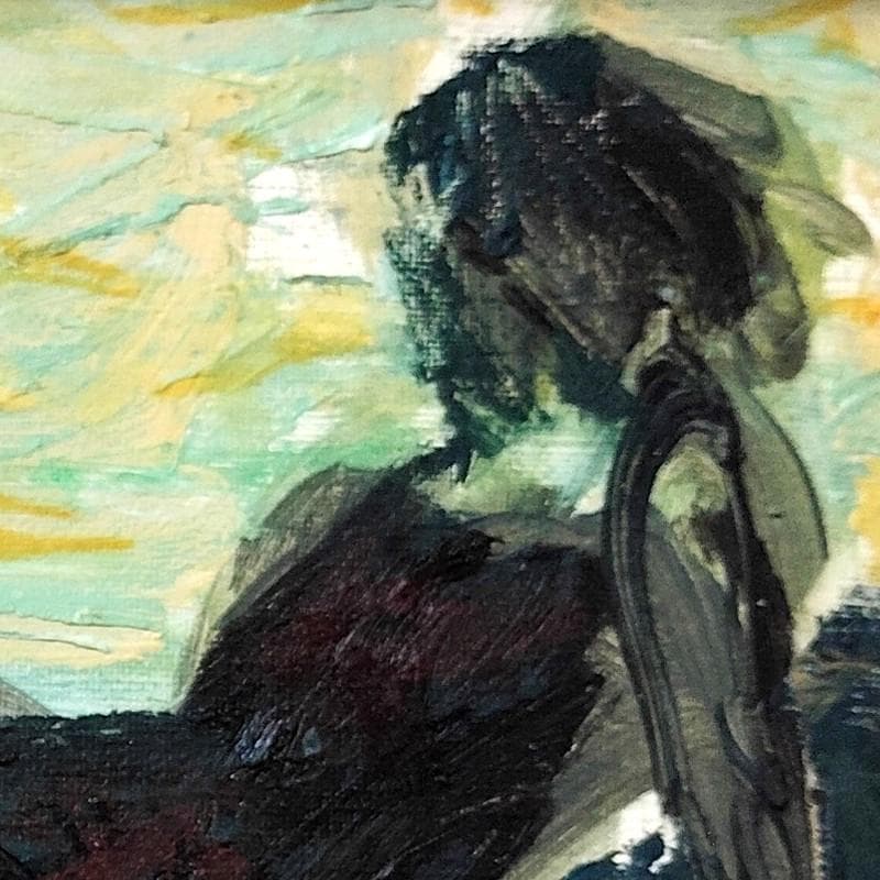 ☆デュボア康子☆「憩い」(仮題）油絵　F4号　未使用額！