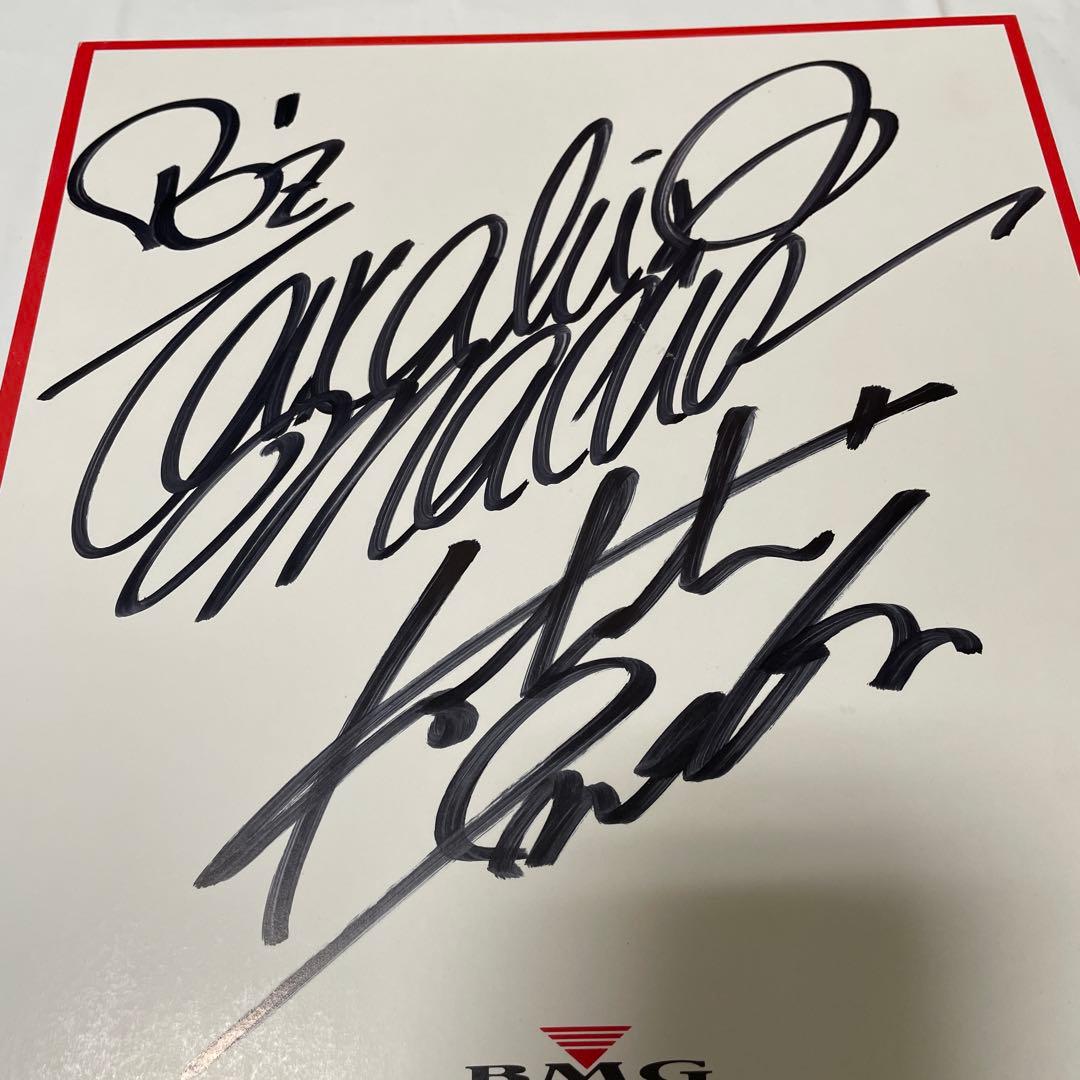 B'z 直筆サイン色紙 BMG色紙