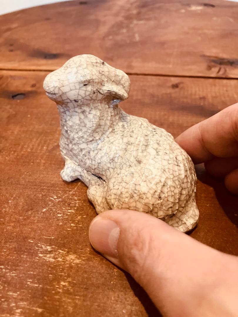 肌艶抜群！時代物の羊型香合◇茶道具◇煎茶道具◇香道具◇古美術◇陶磁器◇古道具